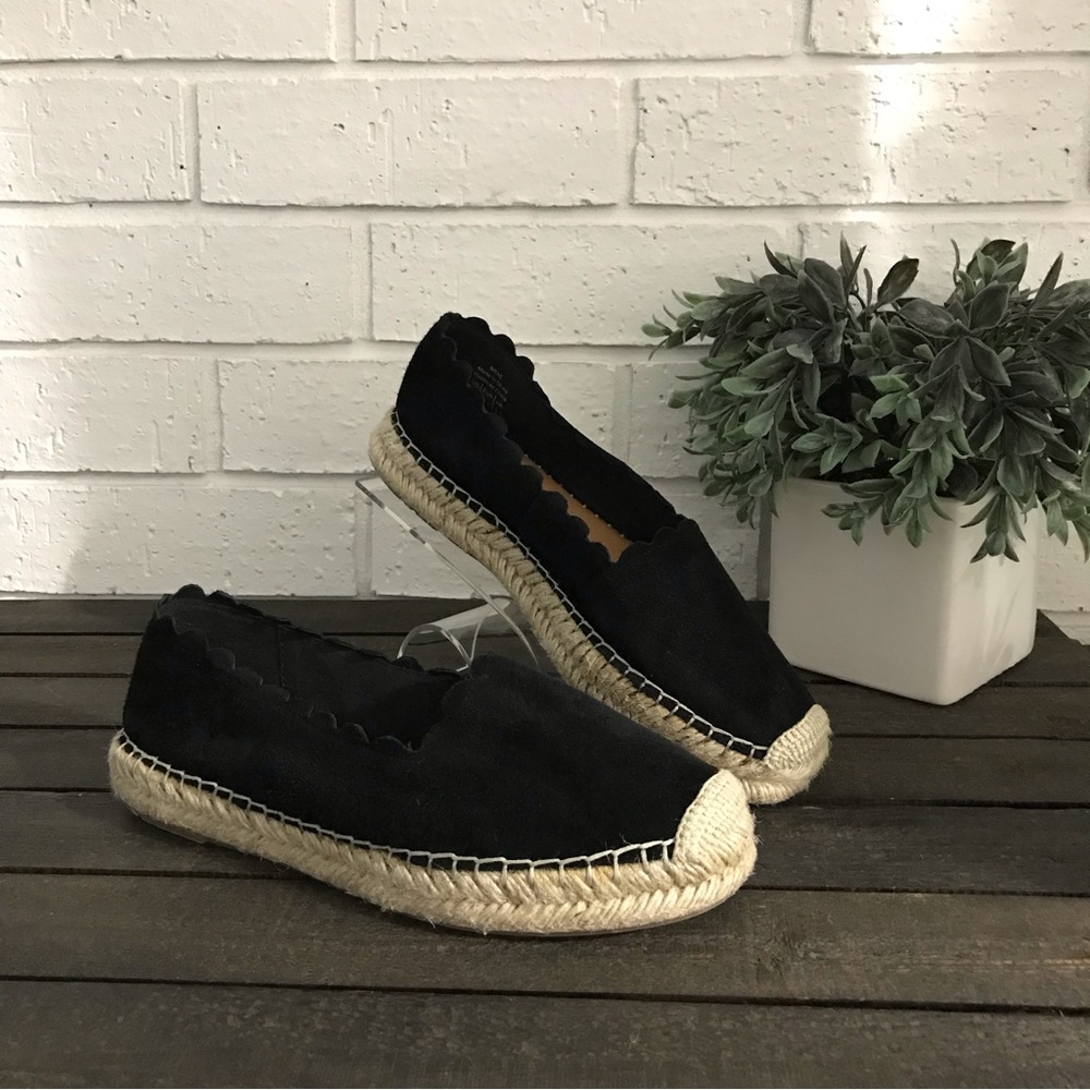 Crown Vintage Brae Black Espadrille Platform Slip On